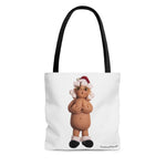 Naughty Mrs Santa Claus holding Boobs Tote Bag