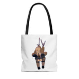 Naughty Pooping Reindeer Tote Bag
