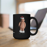 Naughty Finger Salute Santa Mug 15 oz