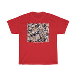 Naughty Santa Collage   Unisex Heavy Cotton Tee