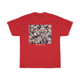 Naughty Santa Collage   Unisex Heavy Cotton Tee