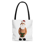 Naughty Mr Santa Claus holding Package Tote Bag